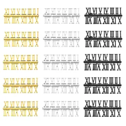 15 Sets Clock Number Plate Roman Numeral for Pla- Numbers Digital Wall Replacement