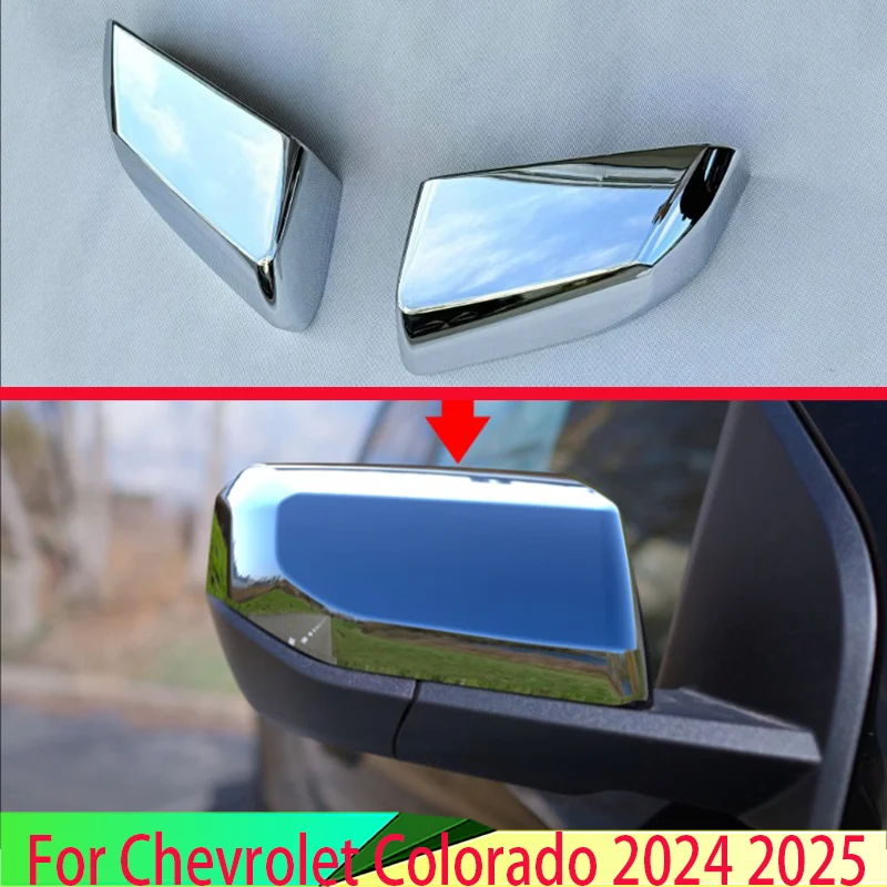 

Для Chevrolet Colorado 2024 2025 автомобильные аксессуары ABS хромированная крышка бокового зеркала накладка заднего вида накладка молдинг гарнир