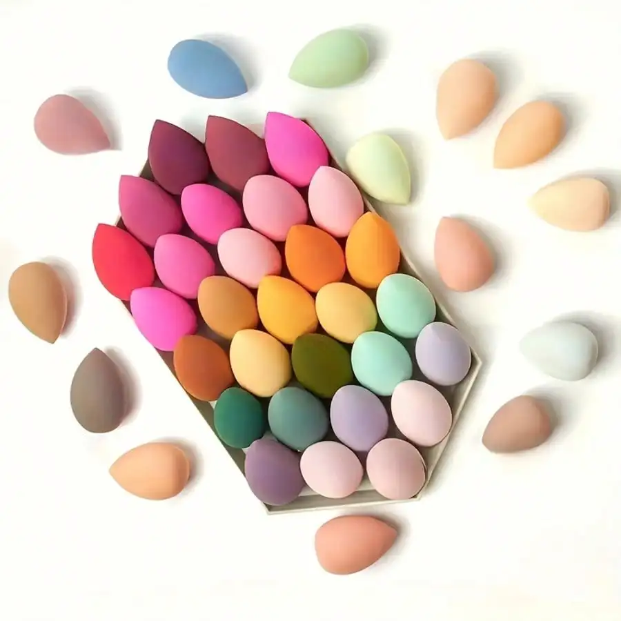 1pc Random Color Multifunctional Cosmetic Sponge Wet And Dry Dual Use Teardrop Makeup Blender For Liquid Foundation BB Cream Powder Soft Alcohol Free Beauty Sponge