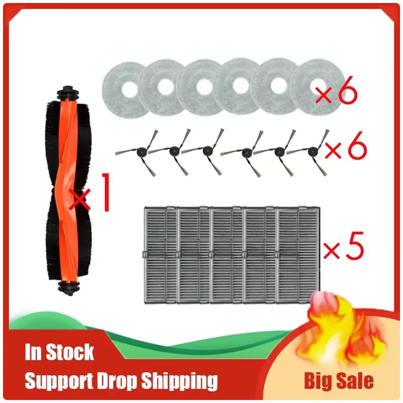 

Top Deals For Xiaomi Mijia M40 / D110CN Robot Vacuum Main Side Brush Mop Filter Ultra Durable Accessories Long Lasting Spare Acc