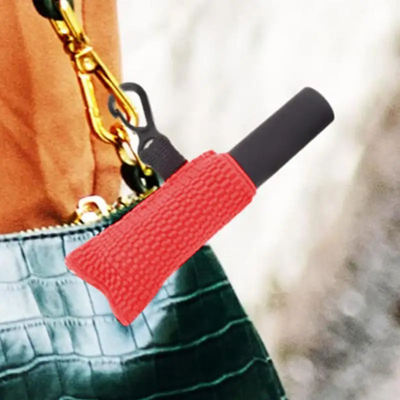 Suporte de batom chaveiro bolsa de batom portátil capa protetora chaveiro para meninas titular bálsamo labial chaveiro