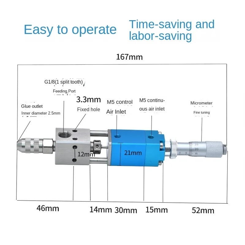 Micrometer Dispensing Valve TS-21q Dispensing Equipment Precision Anti-Drip Glue Dispensing Valve