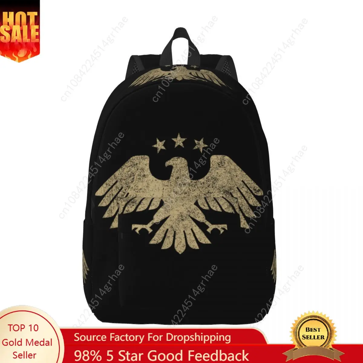 Eagle Of Syria 2025 Symbol Casual Backpack with Pocket Student Business Syrian Proud Daypack for Men Women College Shoulder Bag