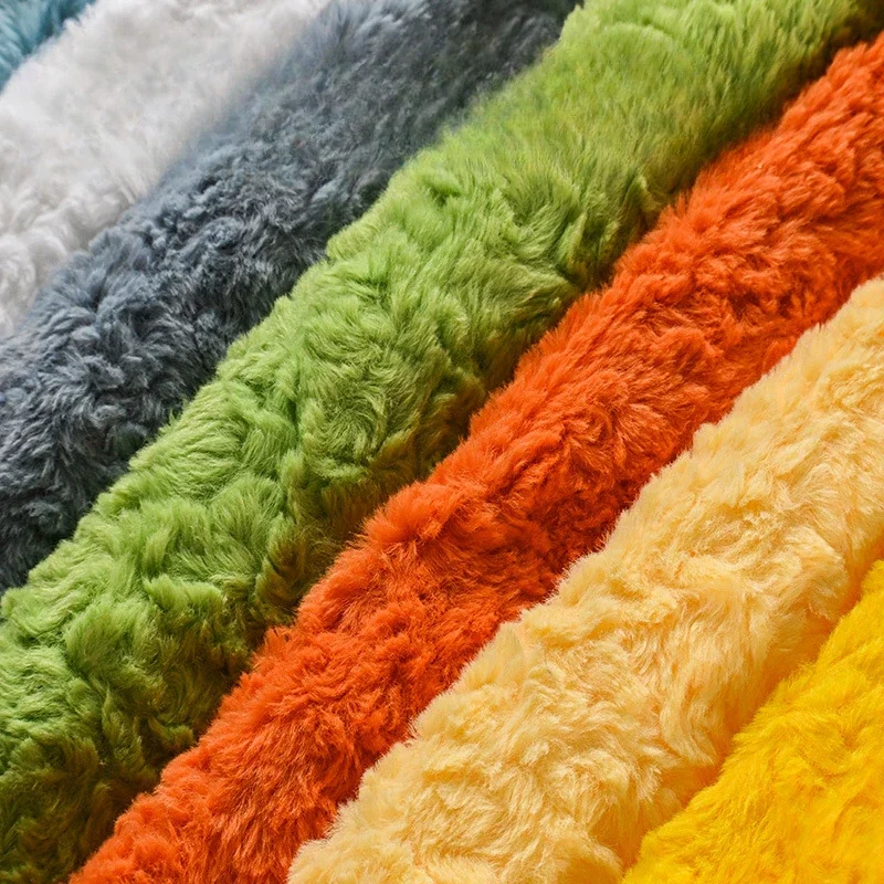 34colors Embossed Microfiber Plush 100x160cm Faux Fur Furry Fabric Soft Imitation Rabbit Fur DIY Garment Sewing Material