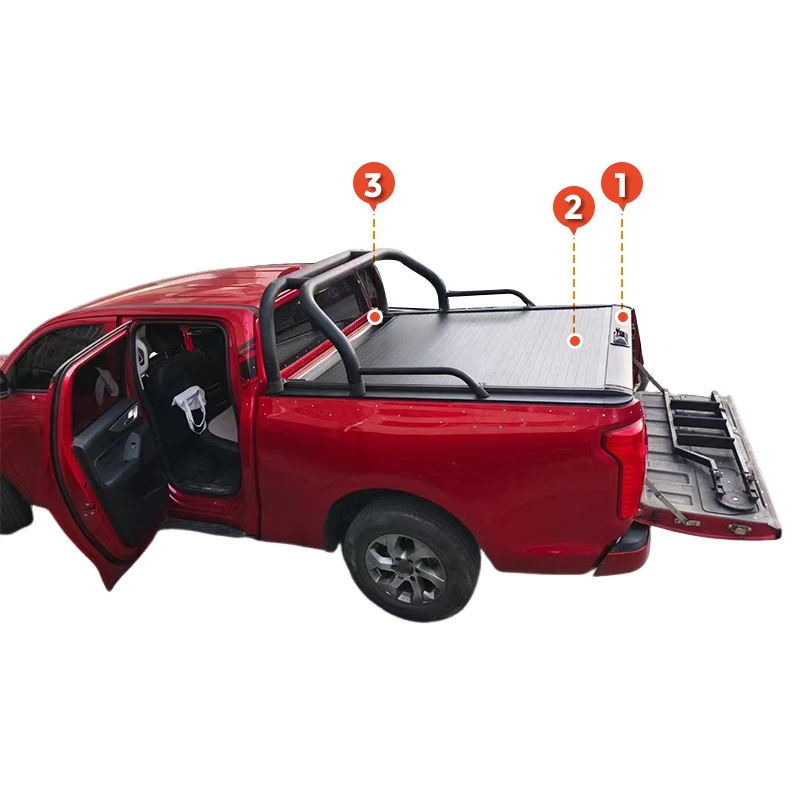 

High Quality Pickup Retractable Truck Bed Covers Hard Aluminum Tonneau Cover for Ranger T6 T7 T8 F150 Raptor Maverick