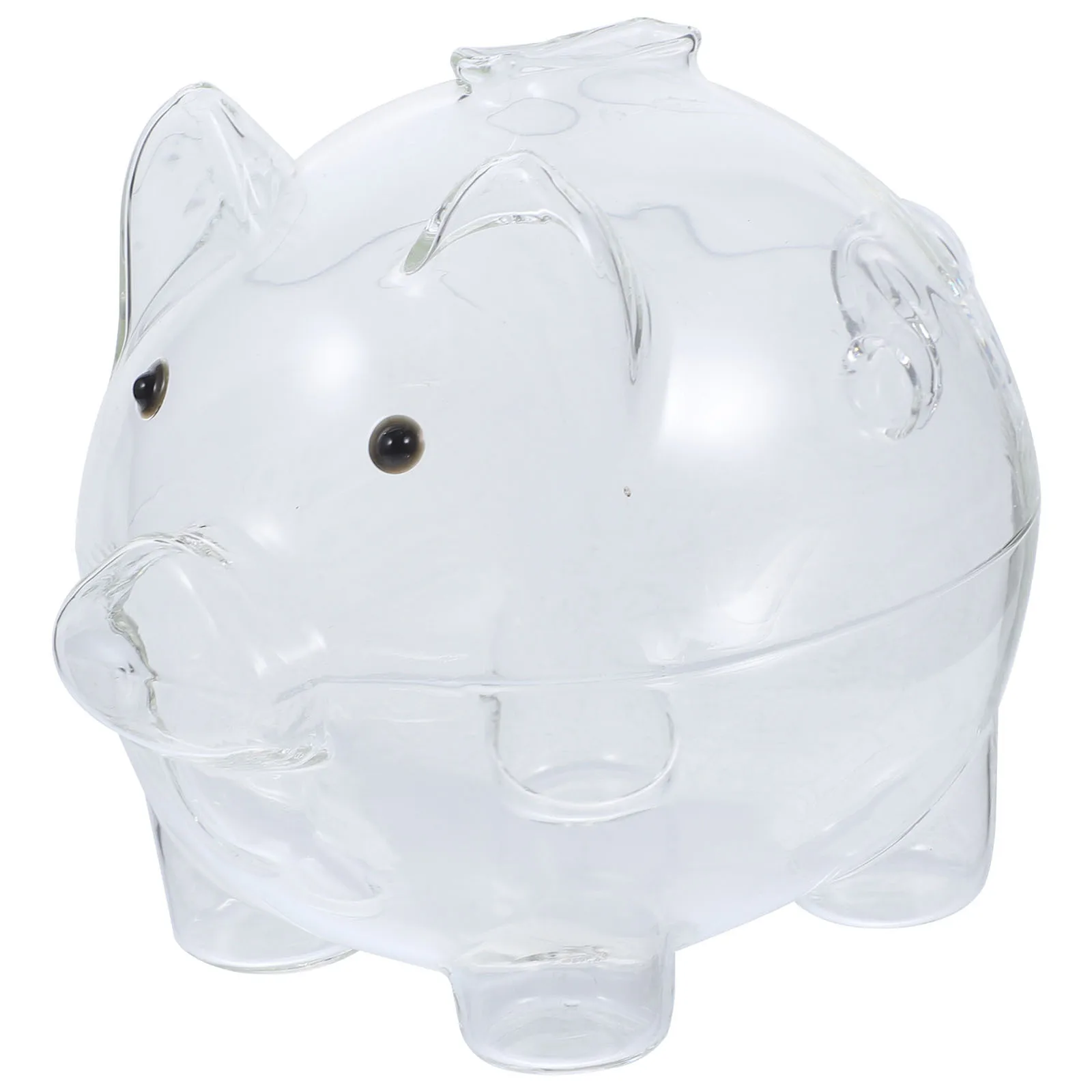 

Piggy Bank Creative Pig-Shaped Clear Coin Storage Box Kids Glass Money Box Desktop Decoration Saving Jar Piggy Bank
