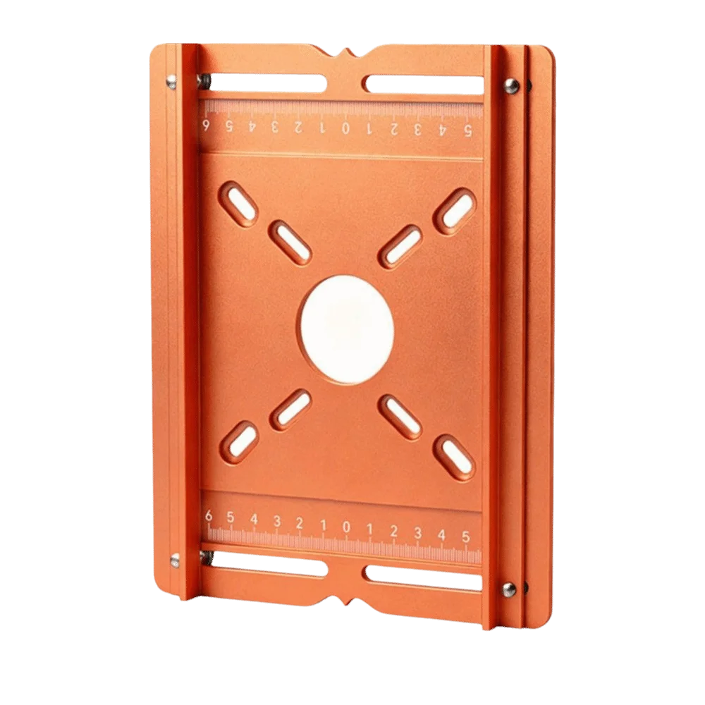 Aluminum Alloy Router Base Plate Plunge Router 210mm* 168mm Woodworking Router Base Plate Dual-fence Wood Router Accessory