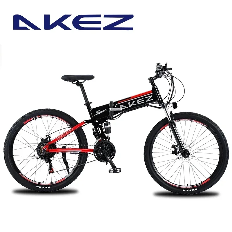 AKEZ E-Bicycle Dual Shock Absorption 500W Motor 48V8AH Removable Battery Portable City Electric Bike 21 Speed Mountain E-Bike