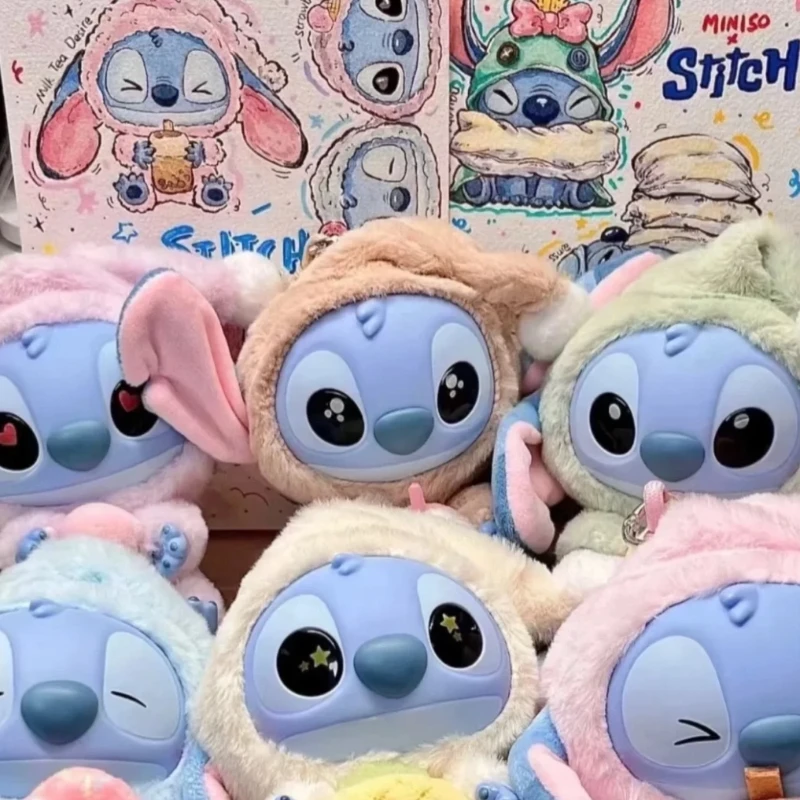 Stitch 'Eat Algo prima del sonno' Serie Blind Box Peluche Bambola Simpatico ciondolo Ornamento Mistero Giocattolo a sorpresa per collezionisti alla moda