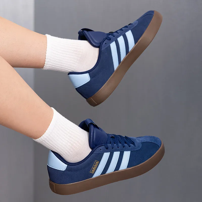 Adidas JP7537 Navy Gold Leather Low Top Comfort Midsole Vulcanized Rubber Outsole Retro Casual Skate Sneakers