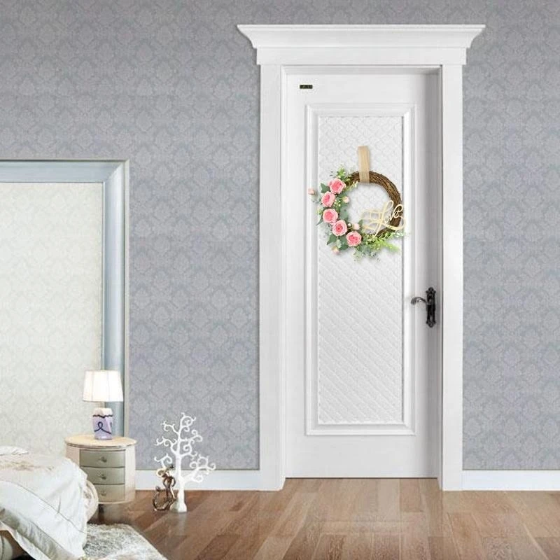 

Happy Mother's Day Wreath Garland Front Door Decor Wall Rattan Flower Ornaments Gift Party Supplies 15UB