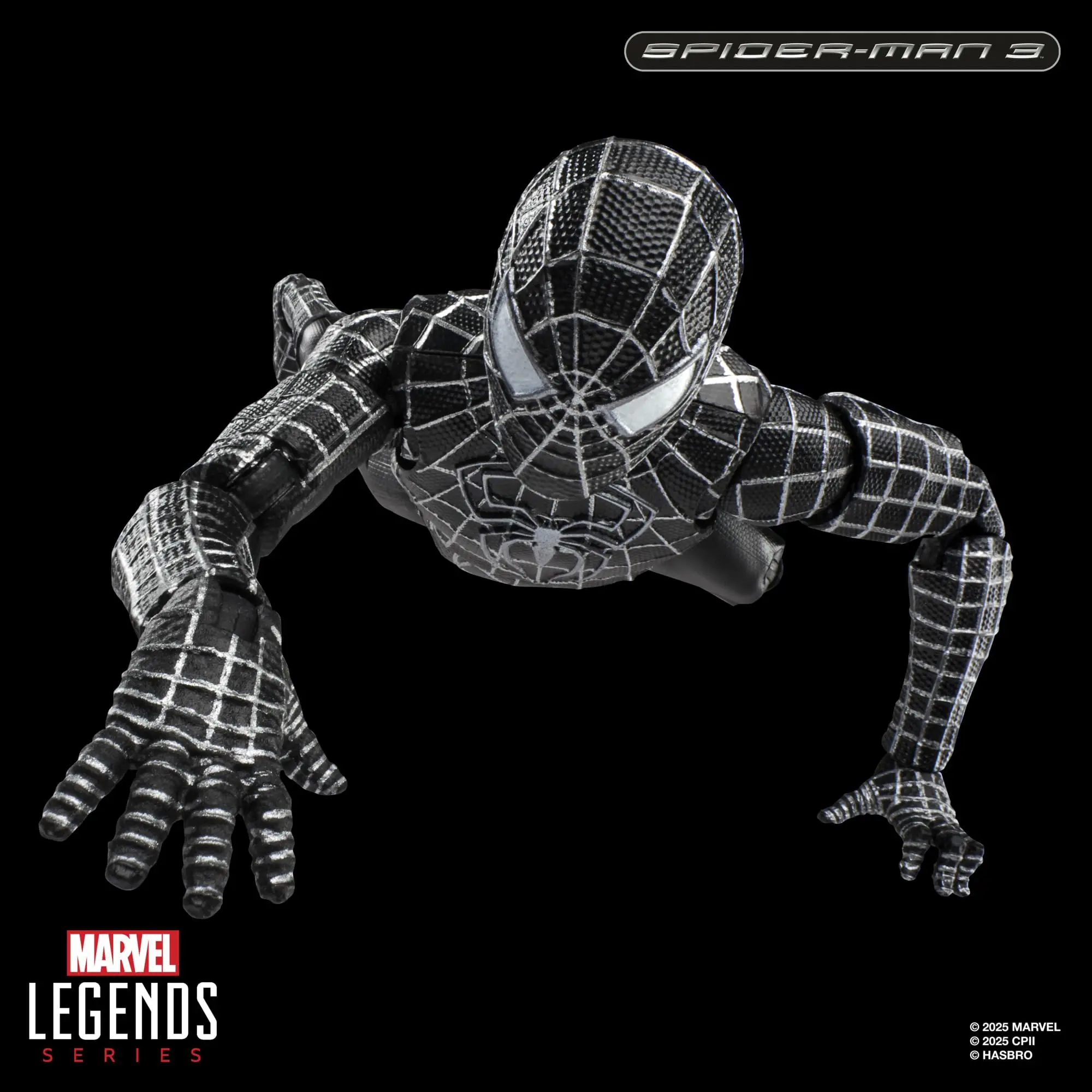 Marvel Legends Series Spider-Man, Spider-Man 3 Collectible 6 Inch Action Figure with Symbiote Accessories G0589 view 2