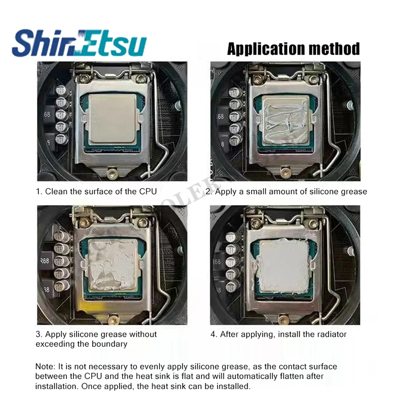 Shin-Etsu 7921 7868สีเทาความร้อนสำหรับ CPU GPU คอมพิวเตอร์โน้ตบุ๊คซิลิโคนจาระบี Non-Conductive 20G 50G