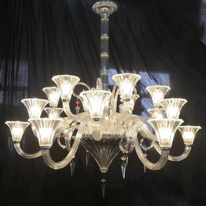 Modern Foyer Crystal Chandelier for living room Luxury Home Decor Cristal Lustre Staircase Ceiling light hanging lamp   5.0   2
