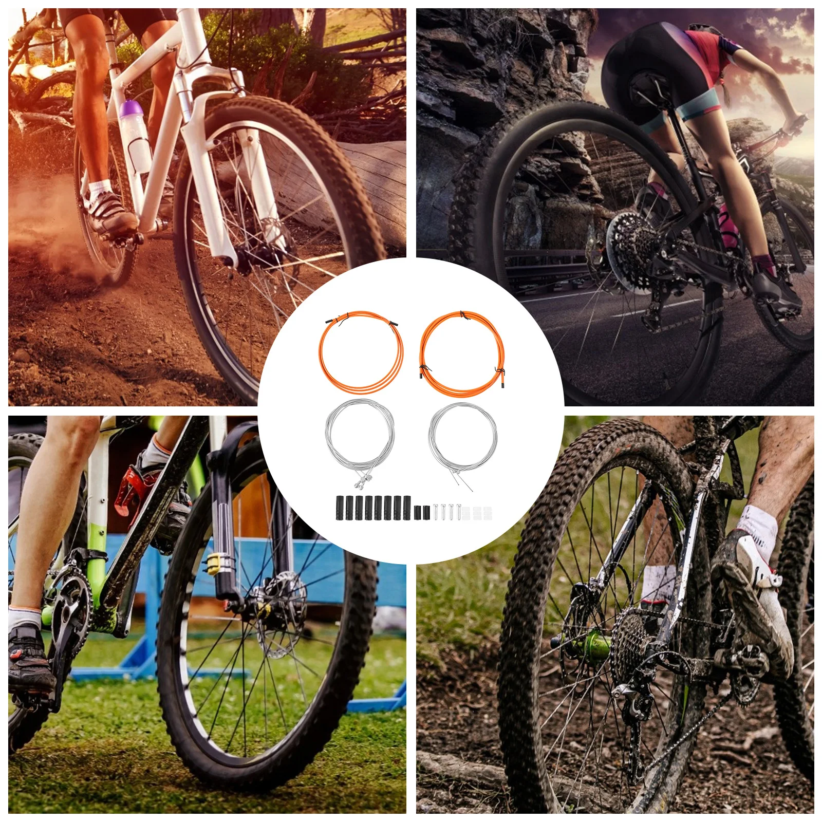 

1 Set Brake Derailleur Cable Kit Options For Mountain Road Bikes Replacement Shifter Cable Accessory Durable Steel