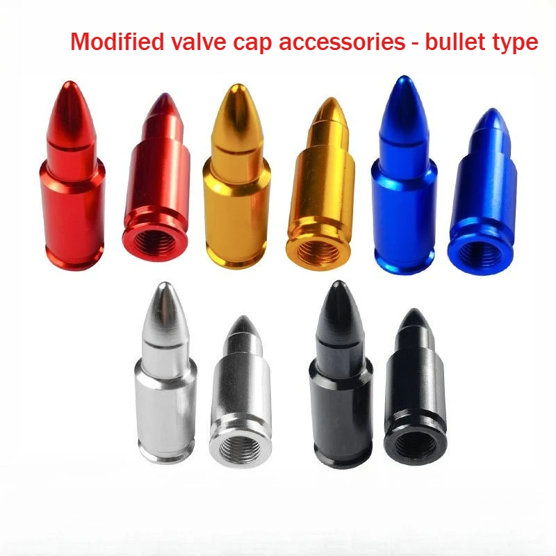 

CNC Aluminum Bullet Valve Caps - Multi-Color, Dustproof for Motorcycle & Bicycle