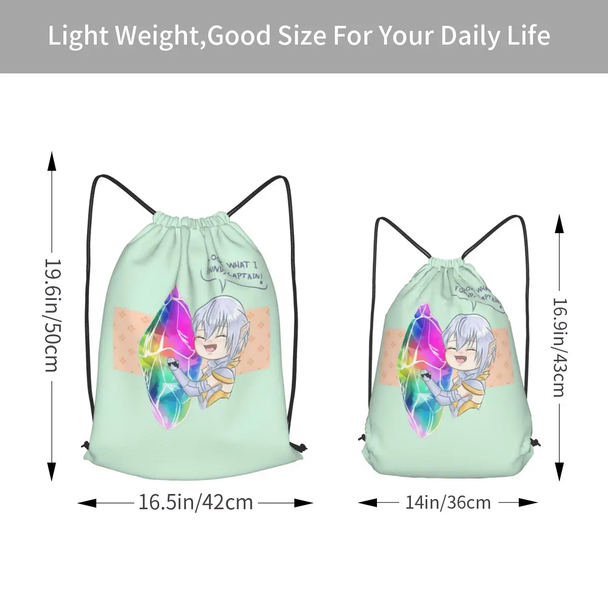Lucky Grimnir (Granblue Fantasy) Backpacks Casual Drawstring Bags Sports Bag Book Bags for Man Woman Students