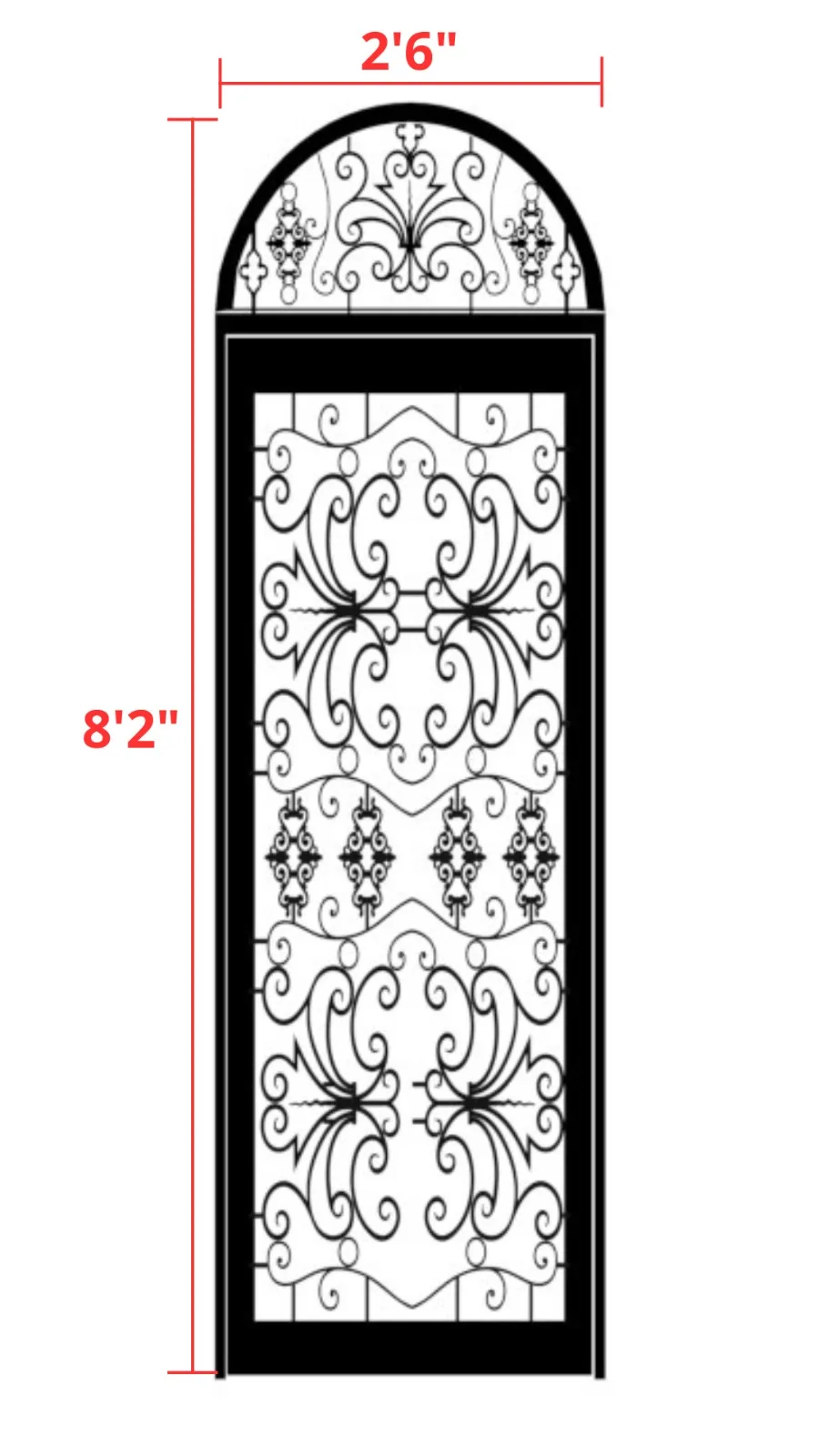 Factory Price Wrought Iron Gate, Modern Steel Gate Design, Swings Metal Gate
