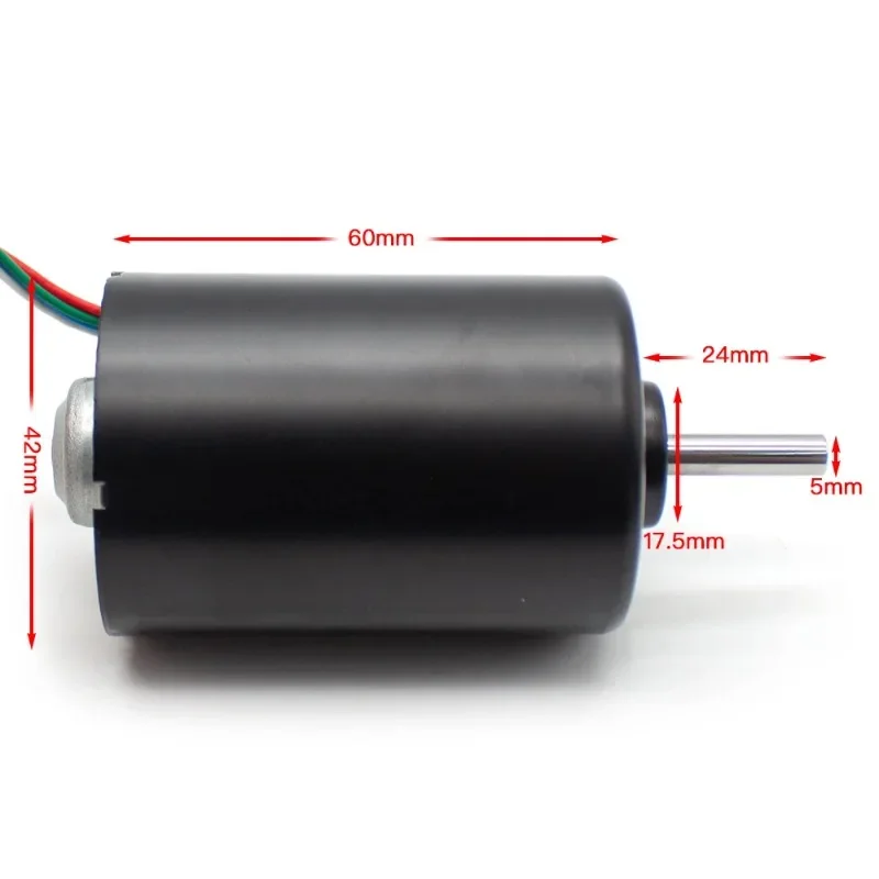 Mini DC Brushless Permanent Magnet Geared Motor Hall Drive High Speed Motor DC 12V 24V Built-In Drive BL4260
