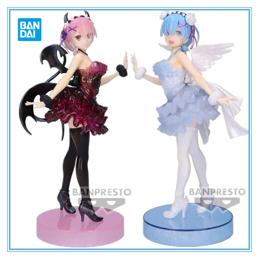 Bandai Originele Banpresto Anime ESPRESTO Re: ZERO-Starten Leven in Een Andere Wereld Rem Ram Action Figure Model Collectible Speelgoed