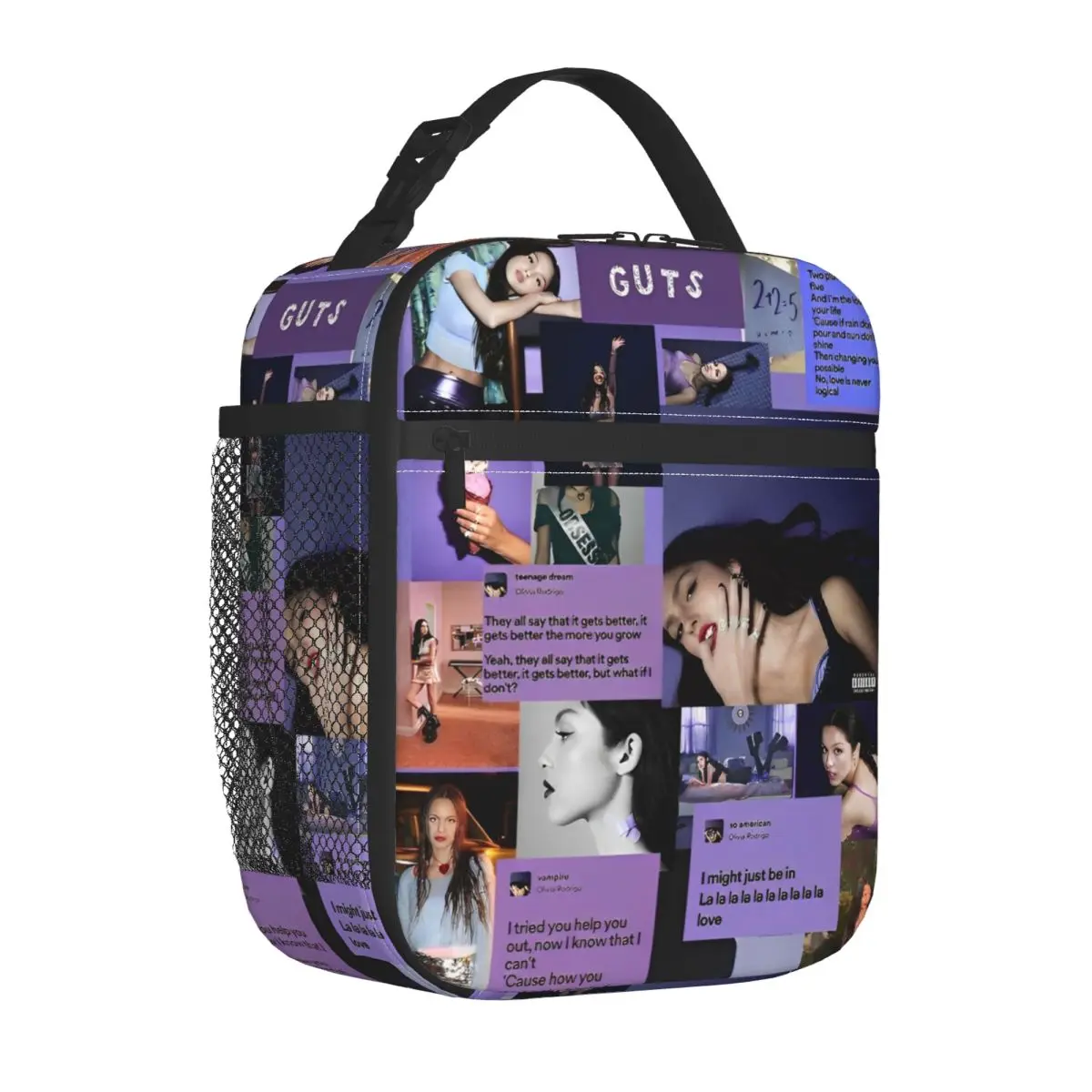 Olivia Vampire Rodrigos GUTS Music Tour Insulated Lunch Bag Portable Reusable Cooler Bag Tote Lunch Box Beach Picnic Girl Boy