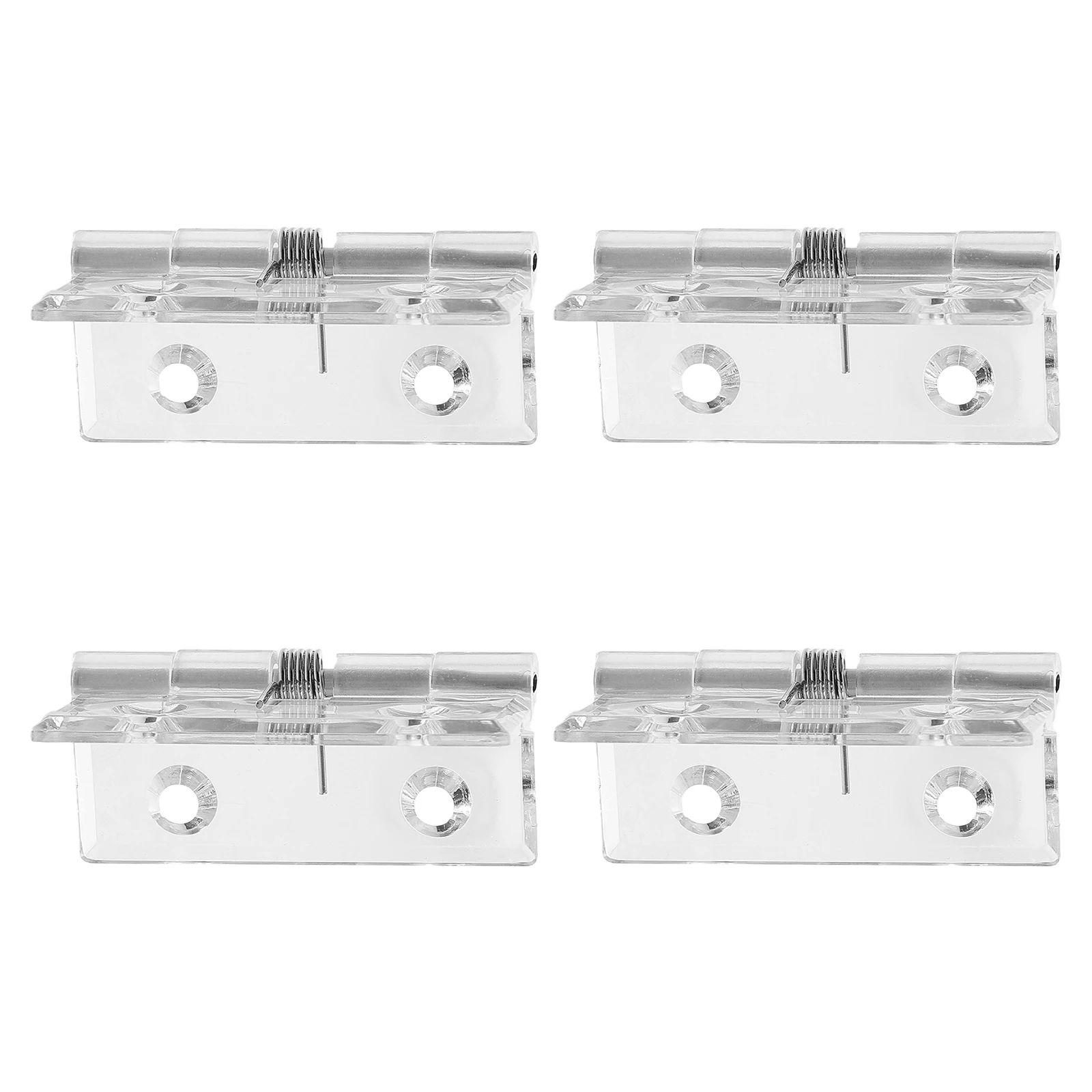 

4 set Spring Hinge Self Closing Transparent Acrylic 3 Inch Invisible for Doors Furniture Frame Hardware Automatic Door Closer