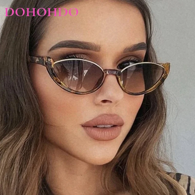 

Personality Simple Small Frame Cat Eye Sunglasses Women And Men Fashion Brand Designer Outdoors Driving Travel Sun Glasses UV400