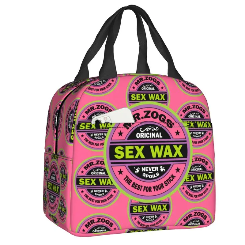 Mr Zogs Surfing Sex Wax Thermal Insulated Lunch Bag Portable Lunch Container for Kids School Children Multifunction Food Box