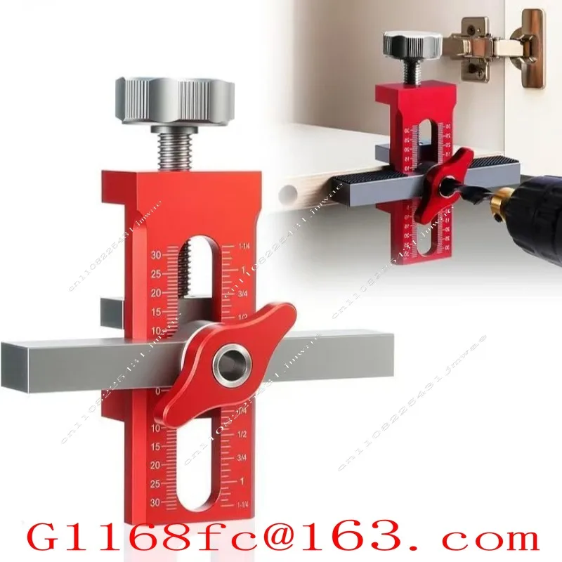 Cabinet Door Installation Aid Aluminum Alloy Rebound Device Punching Wardrobe Door Lift Door Leveler Wooden Tool