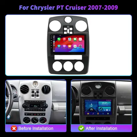 क्रिसलर पीटी क्रूजर 2007-2009 के लिए एंड्रॉइड 14 कार रेडियो स्टीरियो मल्टीमीडिया प्लेयर नेविगेशन बीटी कारप्ले 4G 5G 2K QLED स्क्रीन 10 best sales रेडियो पीटी क्रूजर - №9