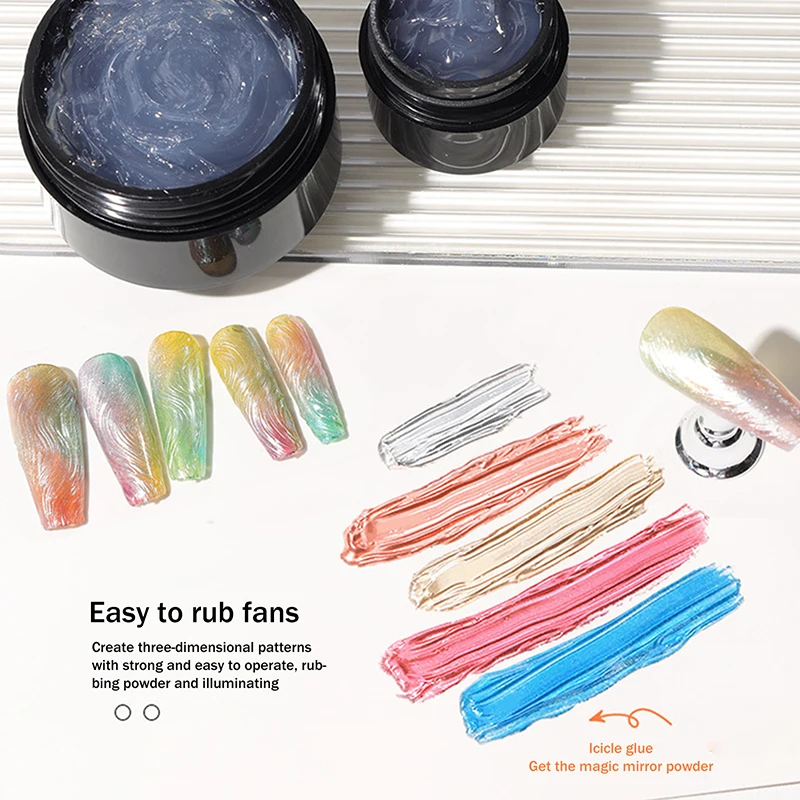 1개 3D 투명 네일 글루 페인팅 젤 네일 폴리시 크롬 네일 파우더 포함 네일 강화 조각 아트 창작 DIY
