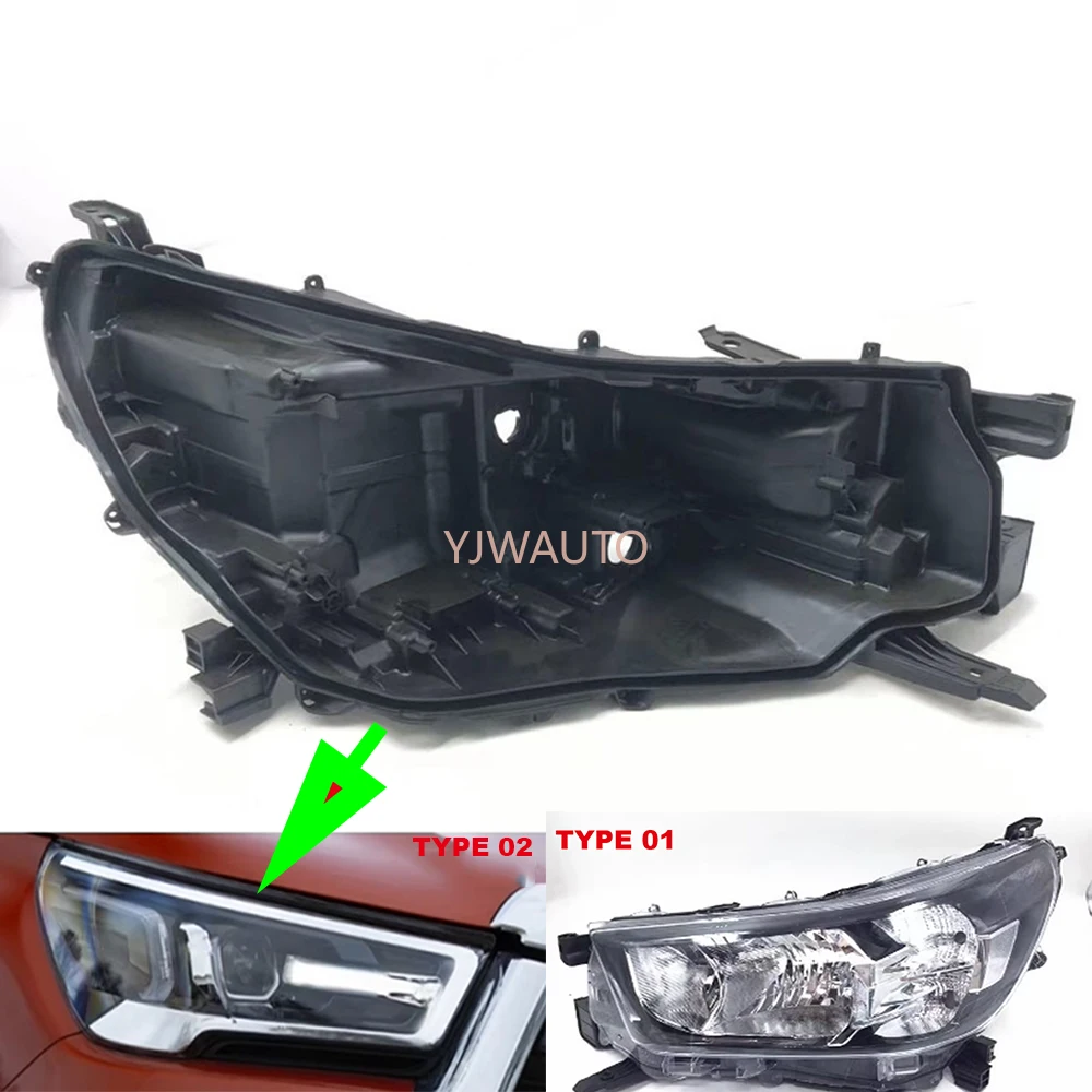 

Для Toyota Hilux 2019 2020, дом на фару, автомобильная фара, сменный держатель передней лампы, задняя поддержка