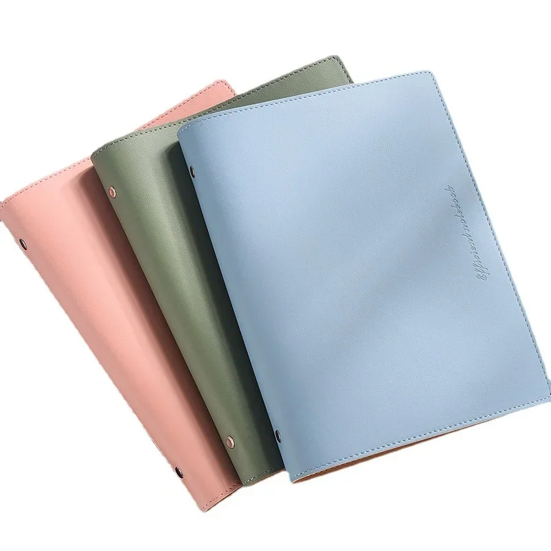 Imagem -05 - Portátil Couro Shell Notebook Anel Binder Diário Suporte de Papel Bloco de Notas Papelaria Presente a6 a5 b5