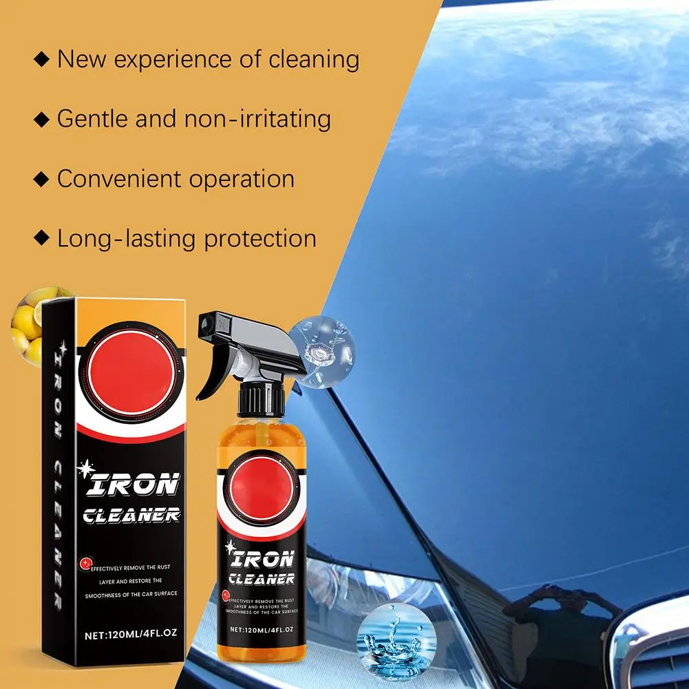 

Rust Remover Spray 120ml Car Iron Remover Spray Long-lasting Auto Detailing Cleaner Automobile Maintenance Supplies For Bod D1E7