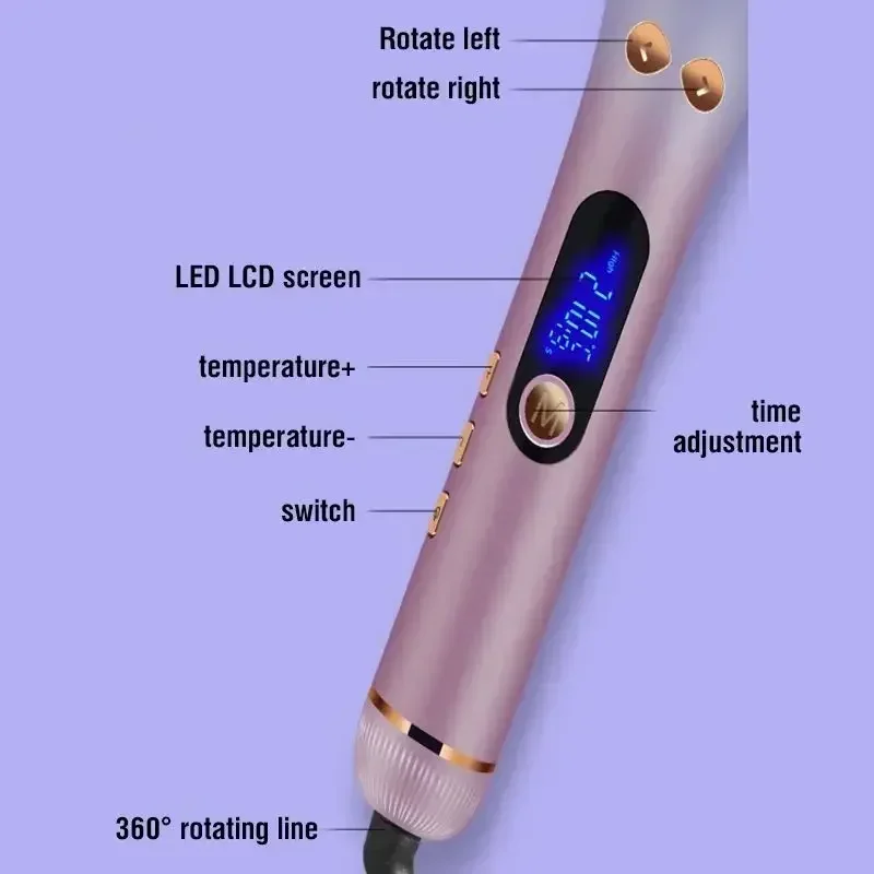 Fer à friser électrique automatique en céramique, bigoudi automatique, outil d'ondulation de style automatique, rouleau de beauté de cheveux, styler pour le ménage