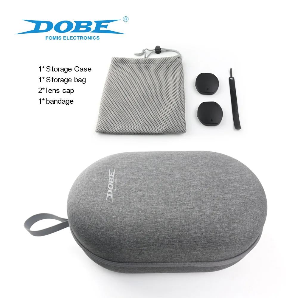 Tp5-2521 Portable Suitcase Zipper Storage Bag Vr Helmet Handle Travel Carrying Case Compatible For Ps Vr2