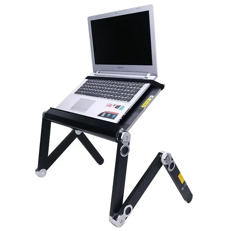 Minimalist Laptop Stand Folding Bed Table Liftable Aluminum Alloy Computer Table with Cooling Mesh Mobile Workstation