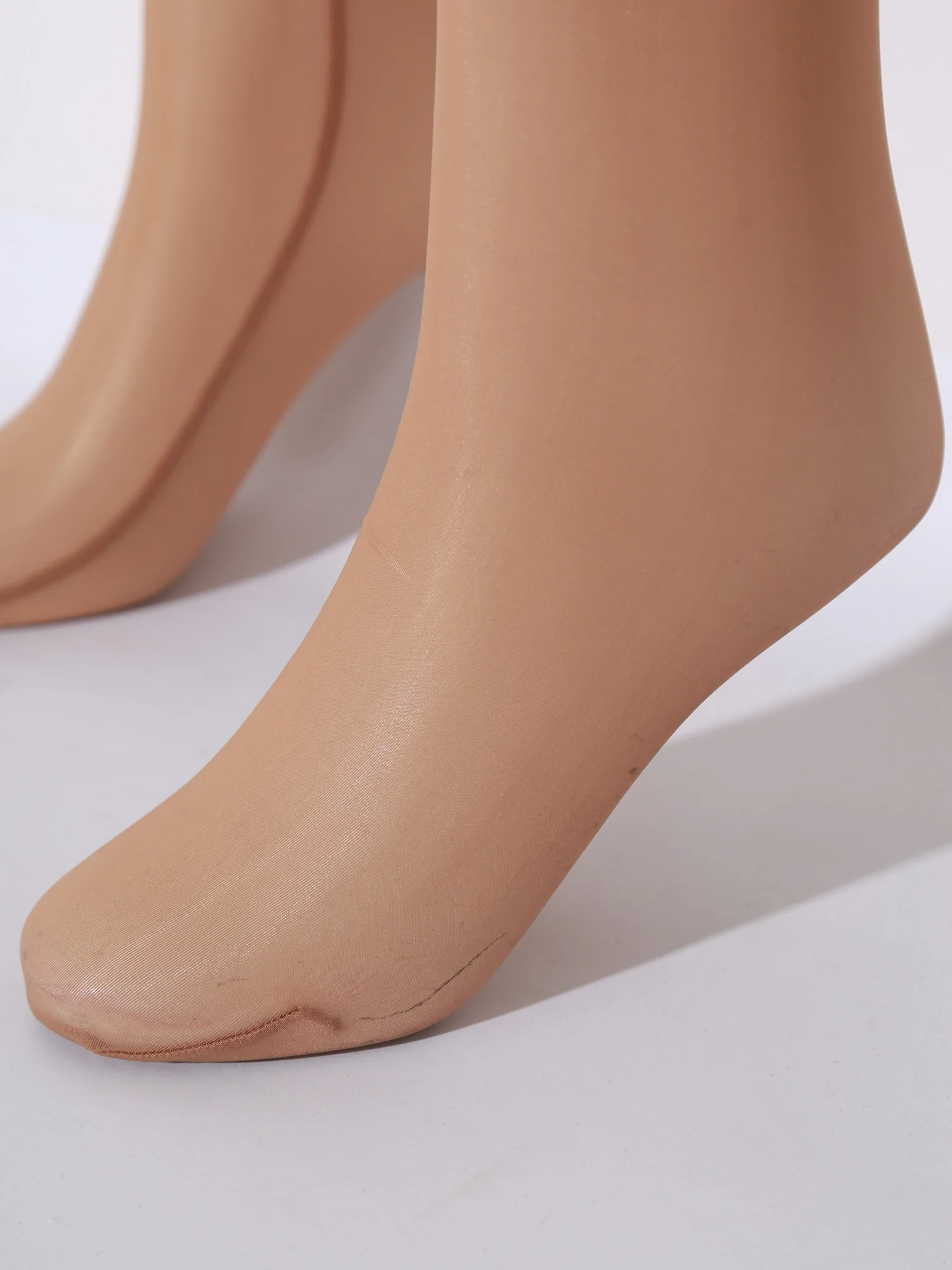 Womens Glossy Sheer Stockings Elastic Waist Seamless Ultra-thin Stretchy Pantyhose Footed Tights Bodystockings