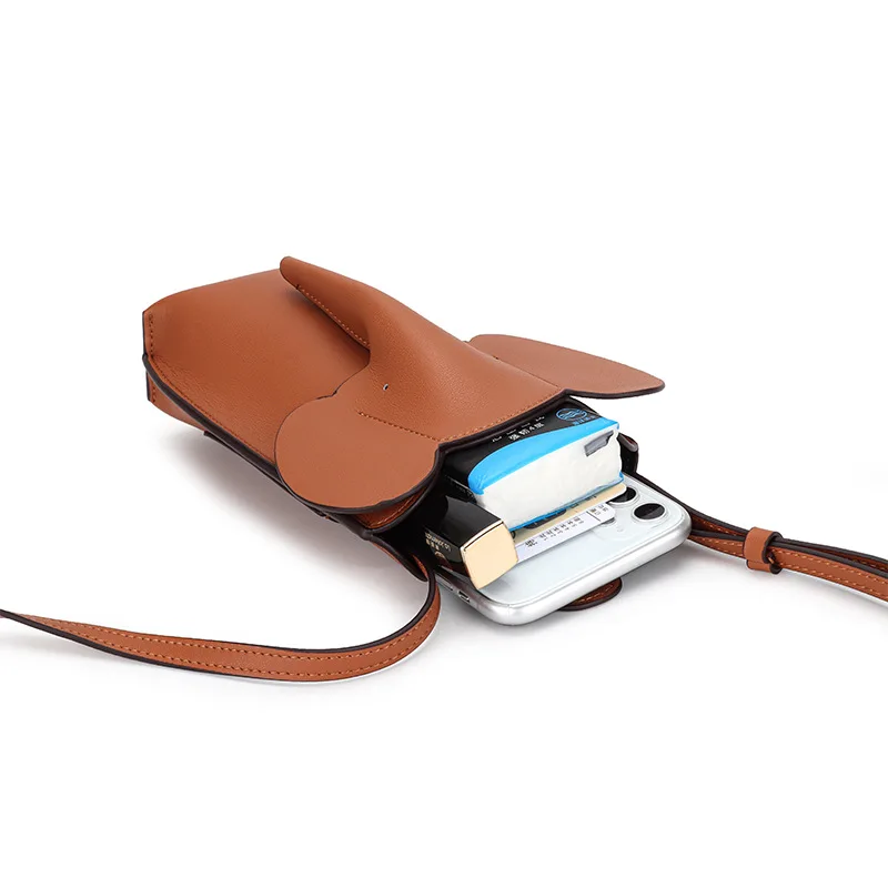 2025 Hot Sales Lederen Olifant Telefoontas Dames Zomer Mode Ontwerp Mini Crossbody Tas voor Dames Leuke Vrouwelijke Schoudertassen