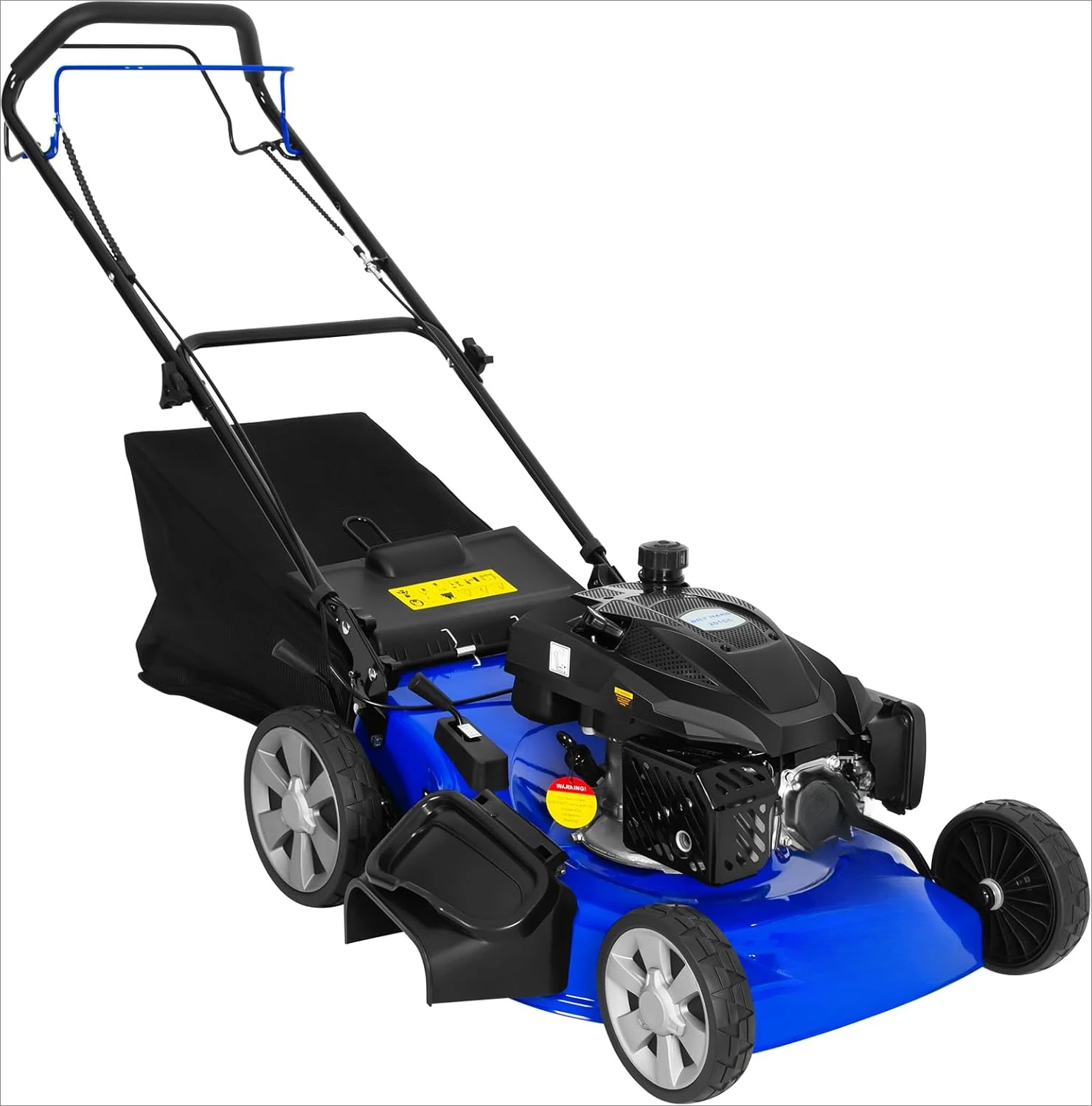 21 Inch Self Propelled Lawn Mower, with 201cc 4-Cycle Engine, Bagging, Mulching and Side Discharge