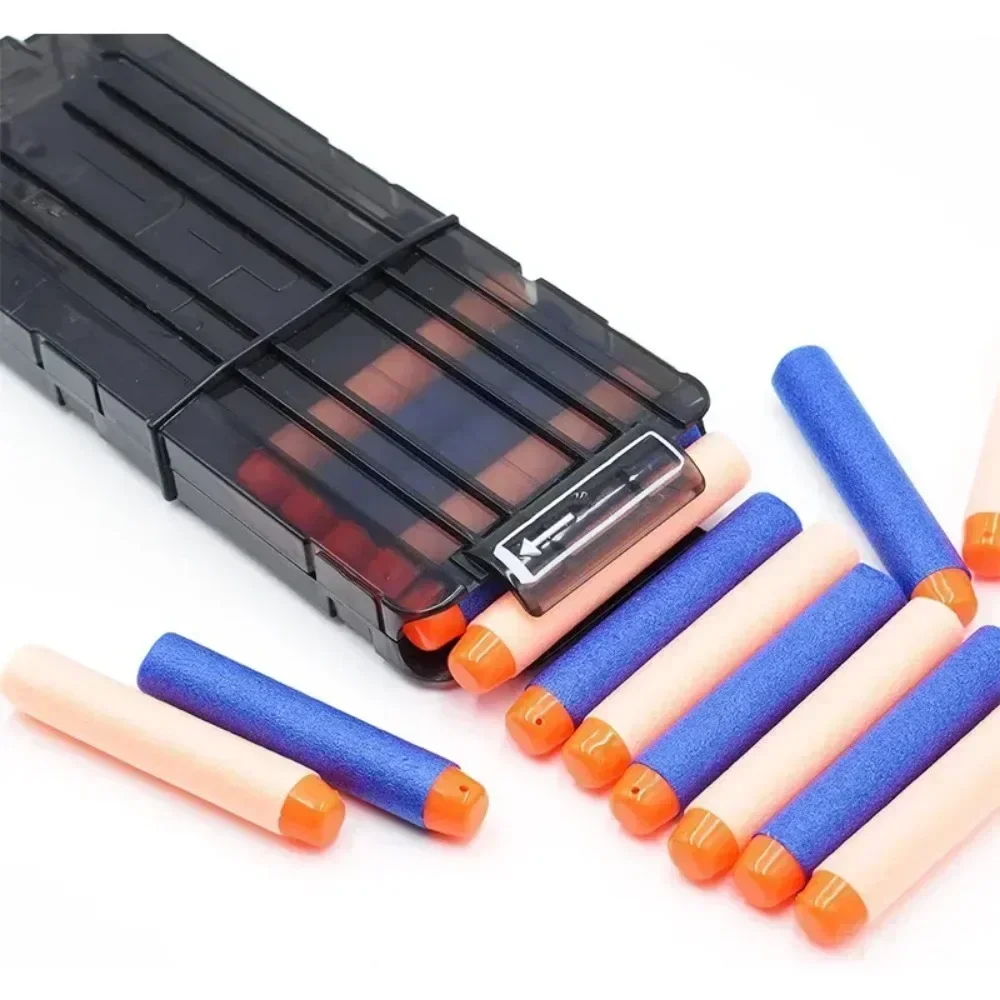 مشابك رصاصة 1/4 حزمة 12 سهام سريعة التحميل، مشابك مجلة لـ Nerf N-Strike Elite Blaster (أسود) #3