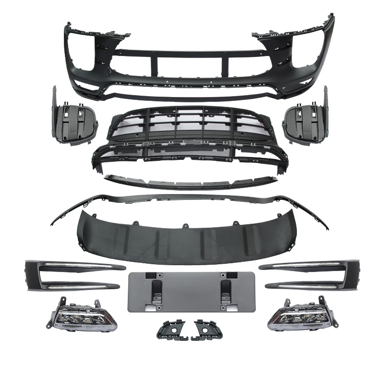 STLF 2014-2017 Turbo-style Front Bumper Bodykit Carton Box Car Grille New Condition Upgrade for Macan