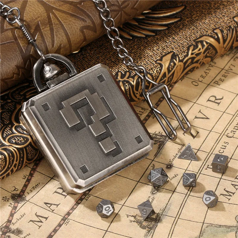 Creative Pocket Watch Case Dice 7pcs Metal Polyhedral Dice Role Play Game Dices for Board Game Dice Pendant