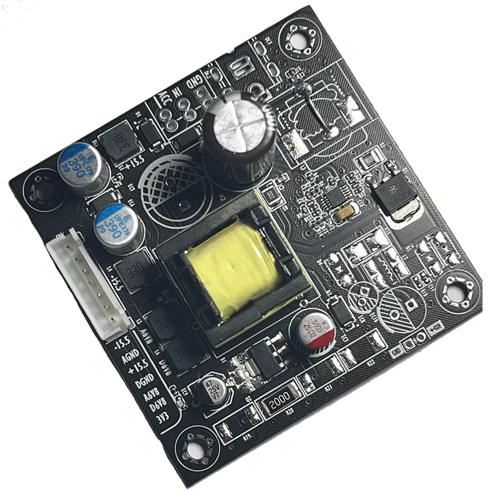 

Single power supply to dual power supply for automotive front power supply, dual 15.5V/6.8V/3.3V, three sets of voltage