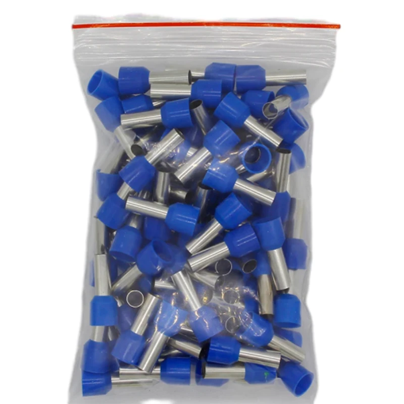 E10-12 Tube insulating Insulated terminals 10MM2 Cable Wire Connector 100PCS/Pack Insulating Crimp Terminal Connector