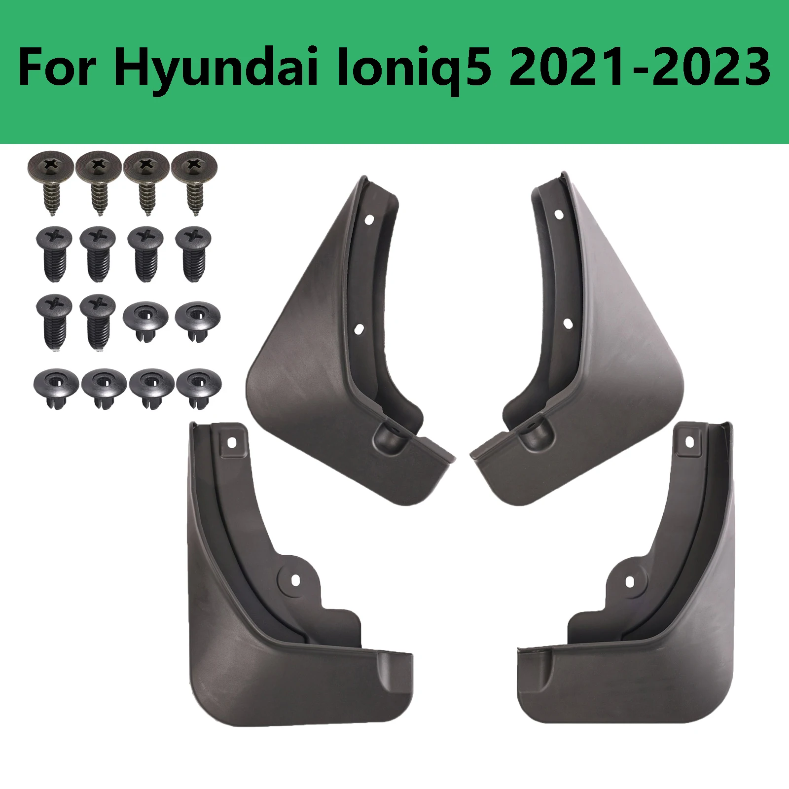 For Hyundai IONIQ5 Splash Guards mudguards fenders mudflaps mud flaps guards front rear plastic wheel protector 2021 2022 2023