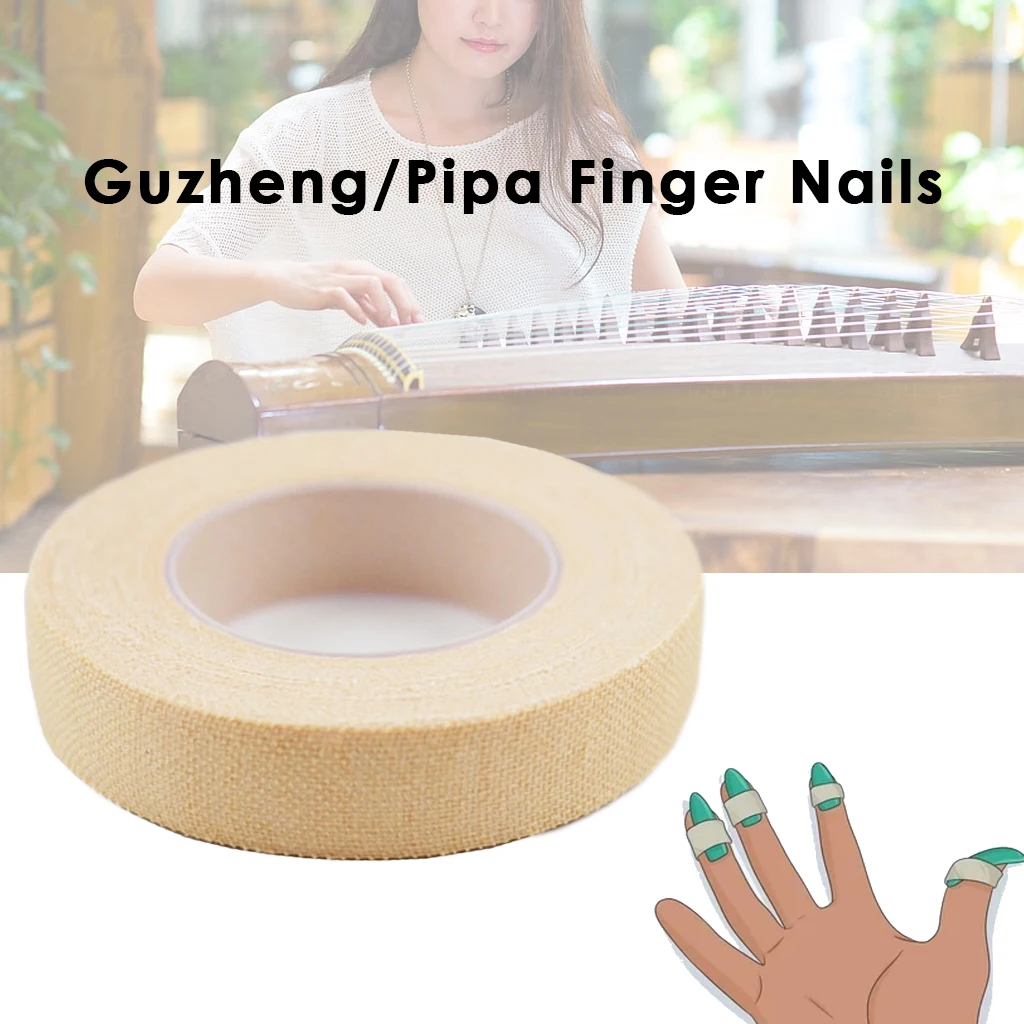 5 Rolls 500cm Roll Adhesive Tape Finger Protector Breathable Cotton For Chinese Guzheng Finger Nails Picks Koto Accessories