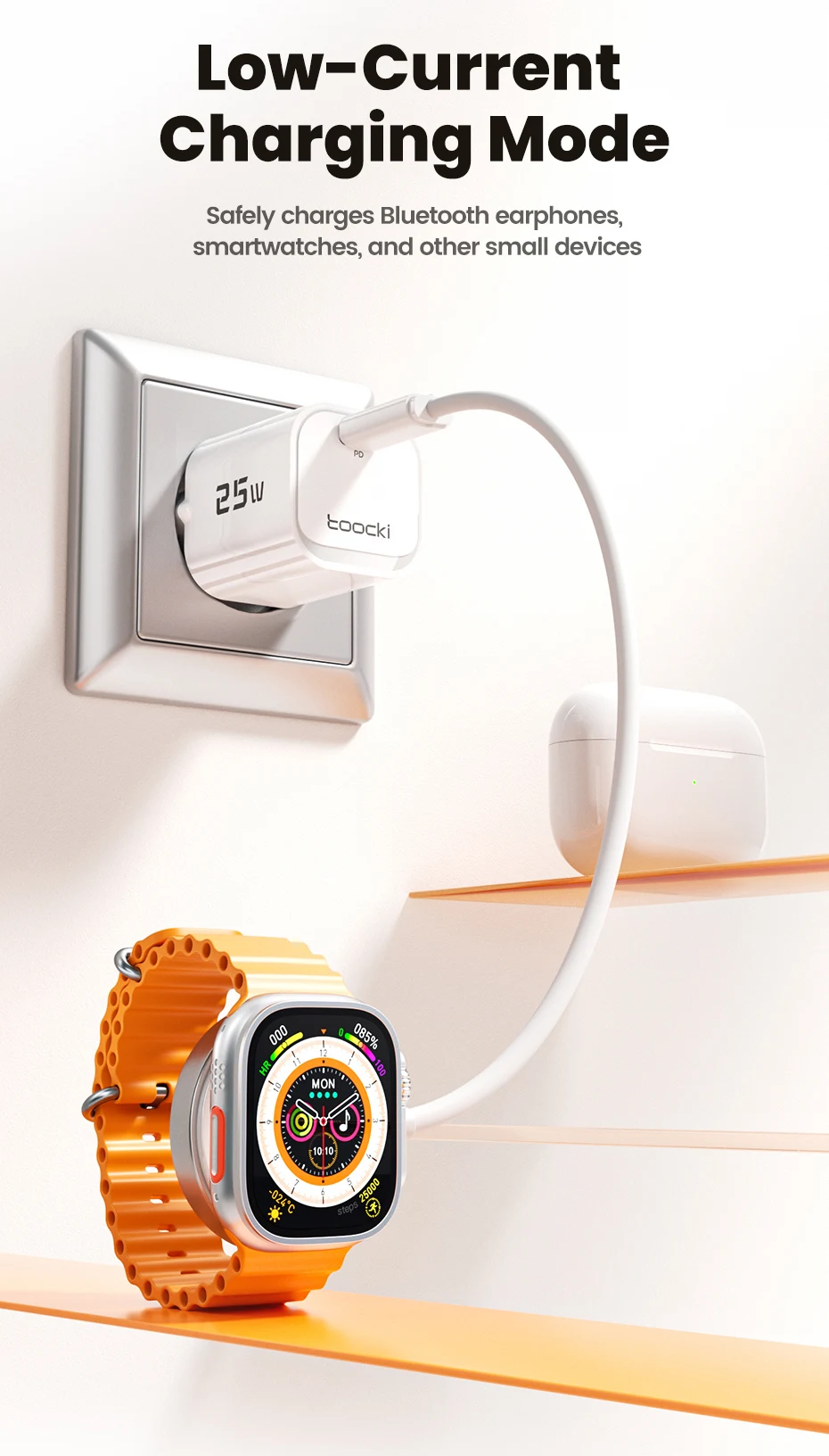 Toocki 25W GaN Ladegerät USB C QC3.0 PD3.0 PPS Schnellladung für iPhone 18 17 16 Pro Max Samsung S25 S26 Schnelles Typ-C-Ladegerät – Detail 5