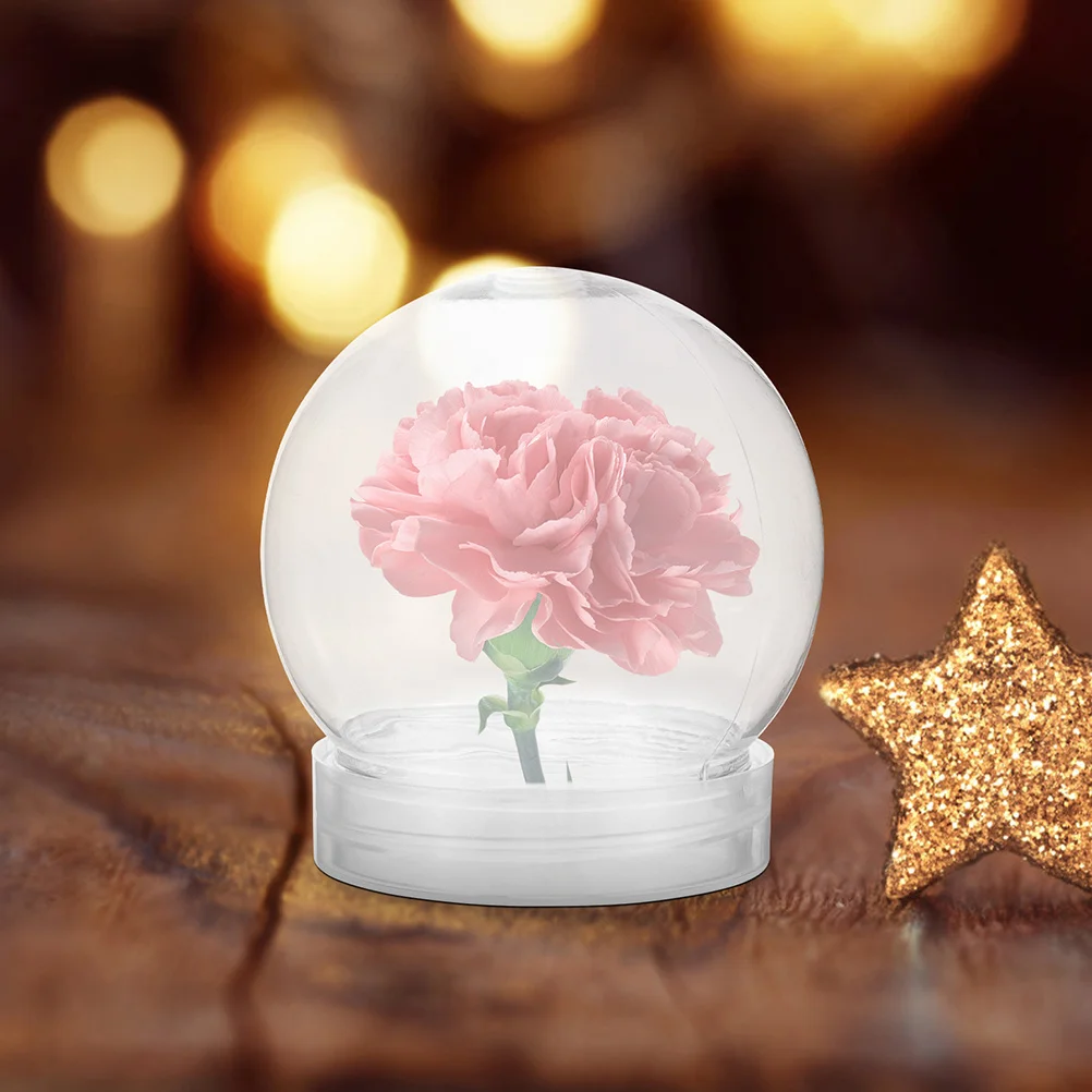 

7Pcs Clear DIY Snow Globe Plastic Screw Cap Creative Craft Christmas Ornaments Holiday Decorations Mini Photo Snow Globe