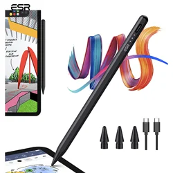 ESR Stylus Pen for iPad  2018-2022 iPad Pro 12.9/11 Inch with Tilt Sensitivity Palm Rejection Compatible with iPad Air 5/4 iPad